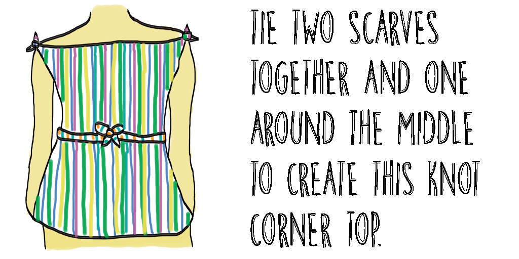 How to tie a scarf into clothing